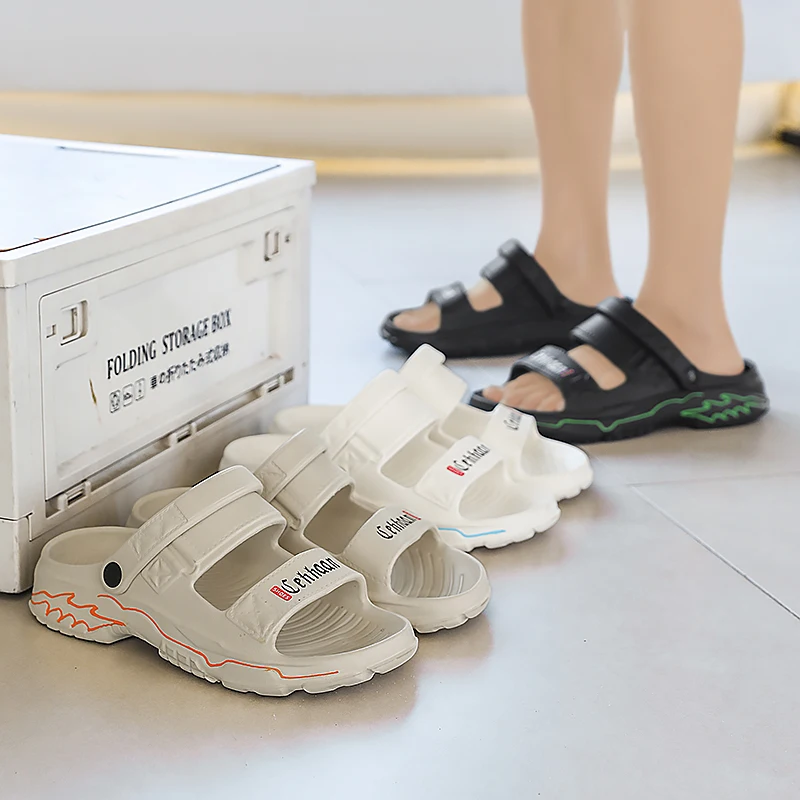 

Men's Summer Lightweight EVA Soft Quick-drying Anti-slip Solid Color Flat Flat Wearable Casual Outdoor and Indoor Beach Slippers