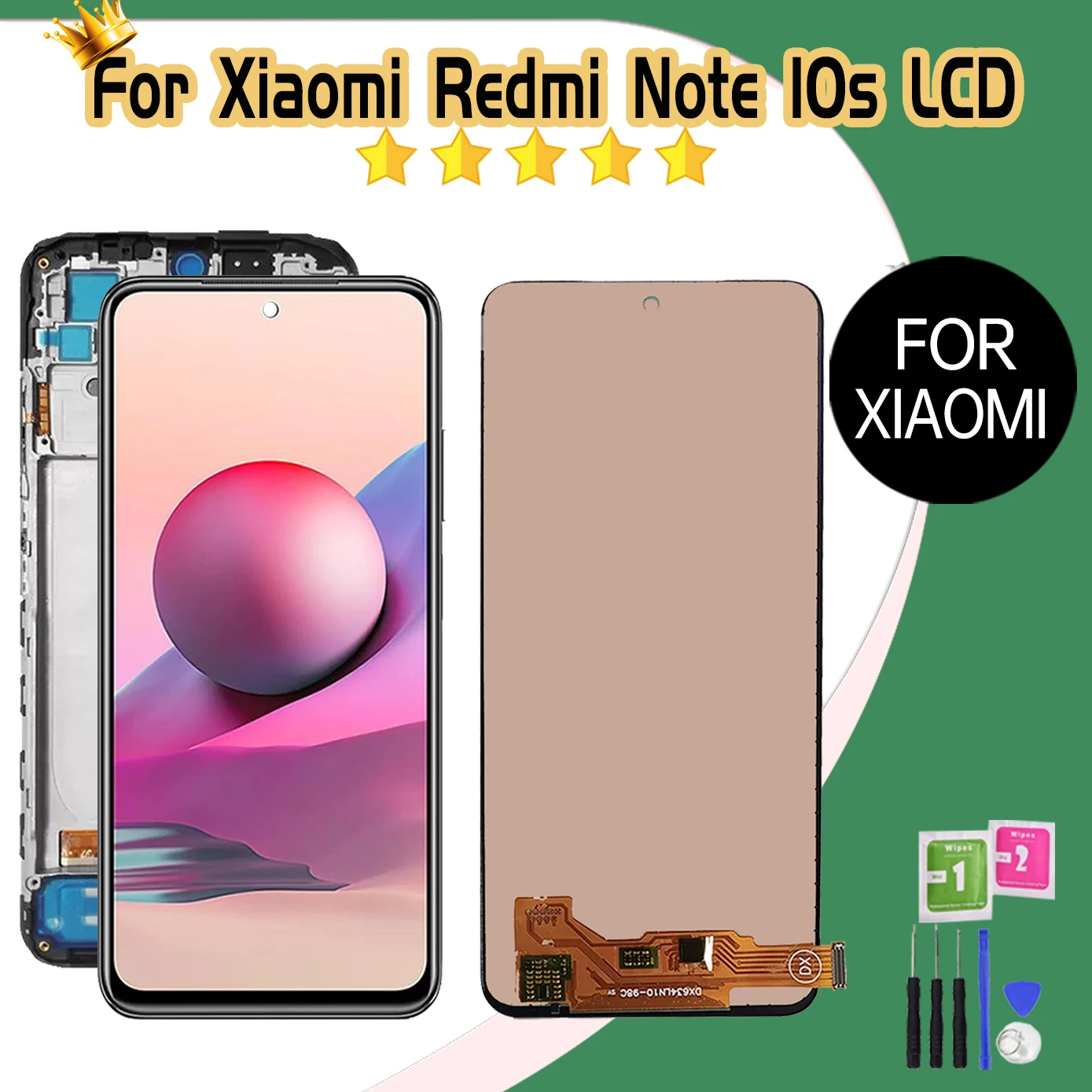 LCD AMOLED For Redmi Note10S M2101K7AI M2101K7BG For Xiaomi Redmi Note 10 4G 10S LCD Display Touch Screen Digitizer Assembly