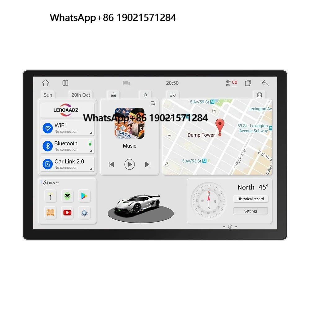 

Universal Car Navigation 13 Inch 7870 Touch Screen Radio Bluetooth Stereo Audio Music GPS Navigator Video Player 5G/4G WiFi
