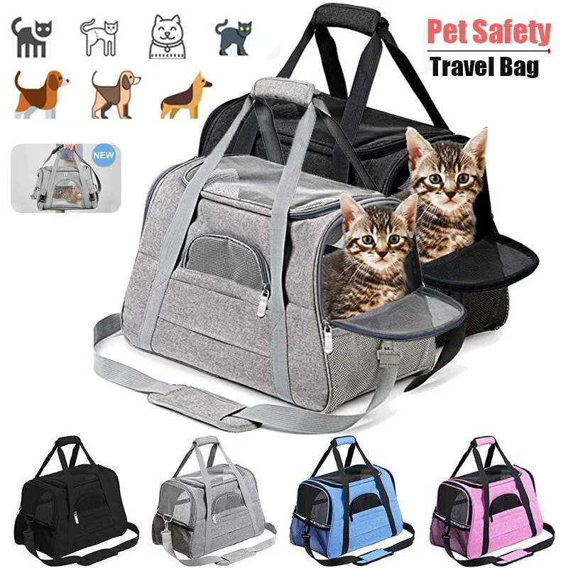 

Portable Pet Bag Cute Backpack Outdoor Travel Handbag Carrier Bags Soft Crossbody Bag for Supplies Pet Mesh Puppy Breathable Dog