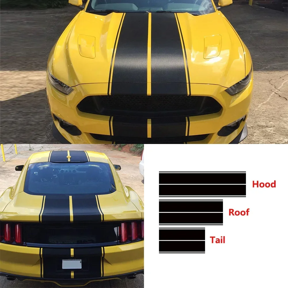 for-ford-mustang-ecoboost-shelby-gt-hood-roof-trunk-vinyl-stripe-decal-set-–-pvc-car-styling-wrap-film-kit