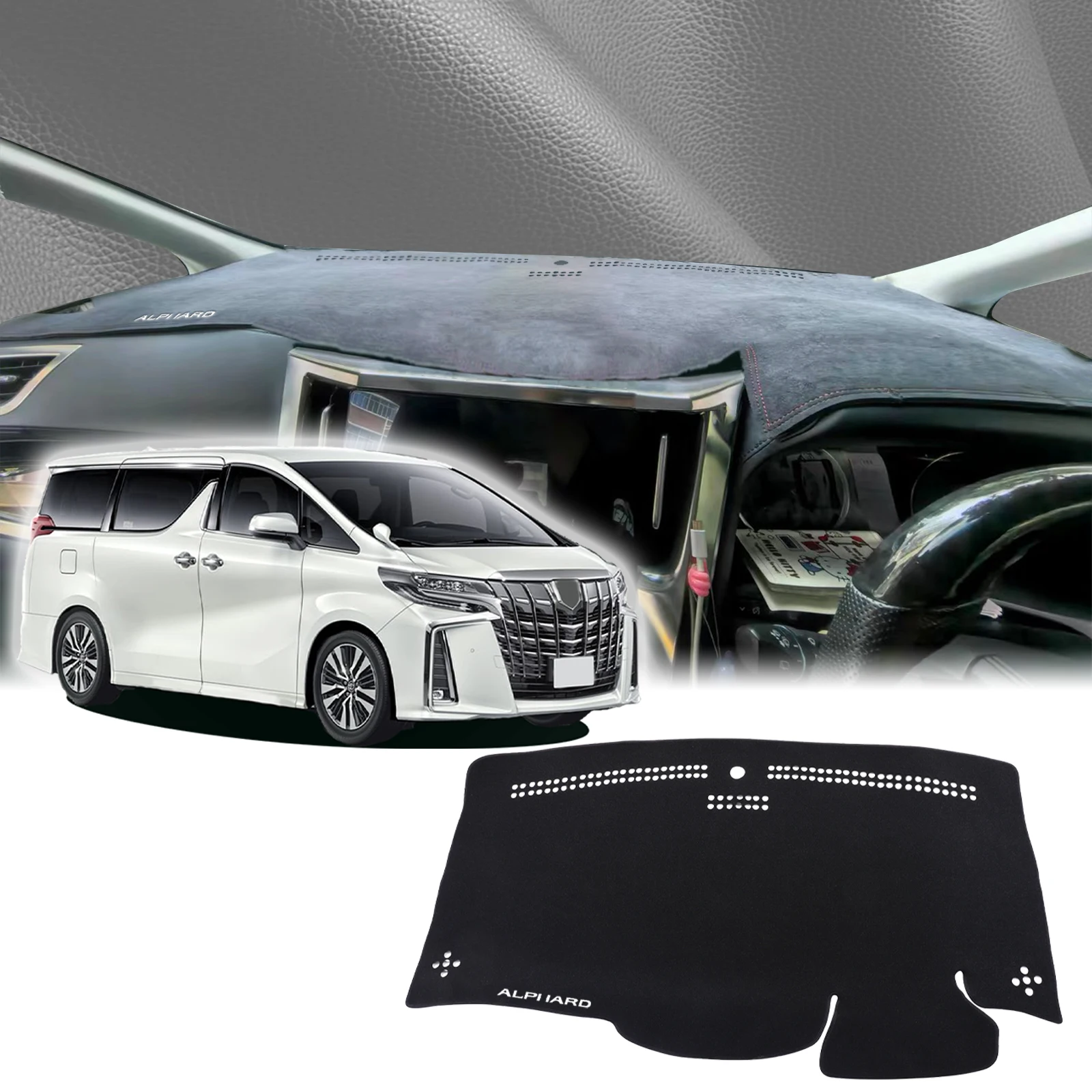 

fit for Toyota Alphard Vellfire 30 AH30 2015-2020 RHD Accessories Protective Carpet Dashmat Dashboard Cover Pad DashMat Sunshade