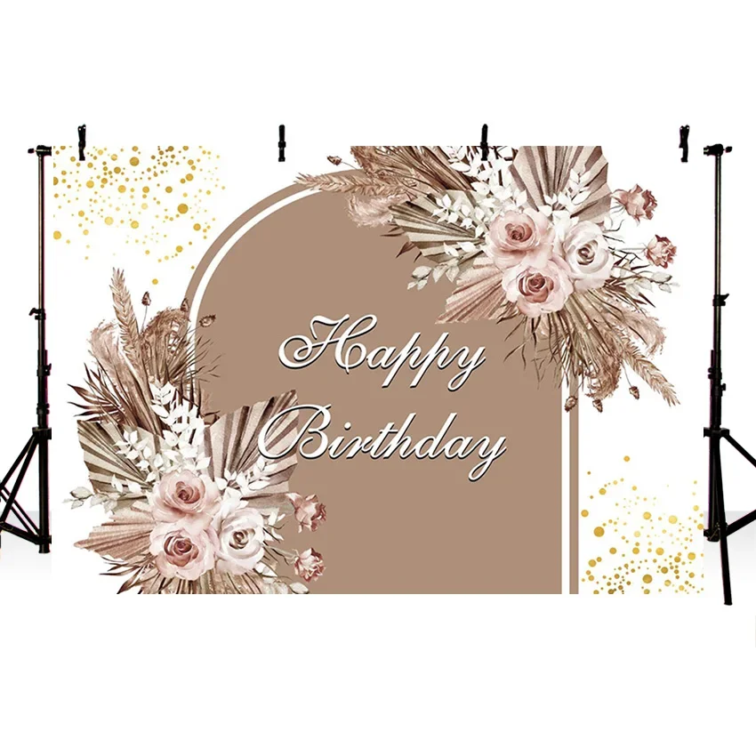 Mehofond-Photography-Background-Pink-Pampas-Grass-Flowers-Sweet-16th-21st-30th-40th-Birthday-Party-Decor-Photo-Backdrop-Studio