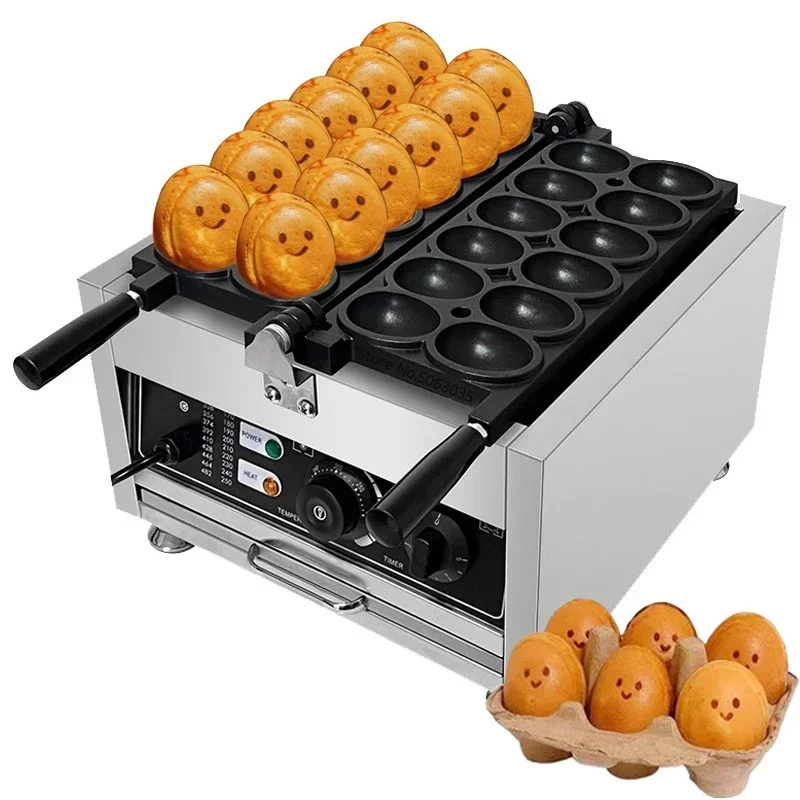 110V/220V Egg Waffle Machine Commercial Waffle Maker 12 Holes Egg Shape Pastry Baking Machine