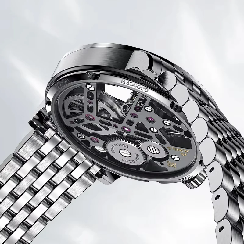 AGELOCER мужские часы лучший бренд с турбийоном, двухсторонние полые механические часы с ручным управлением, аналоговое роскошное платье из нержавеющей стали