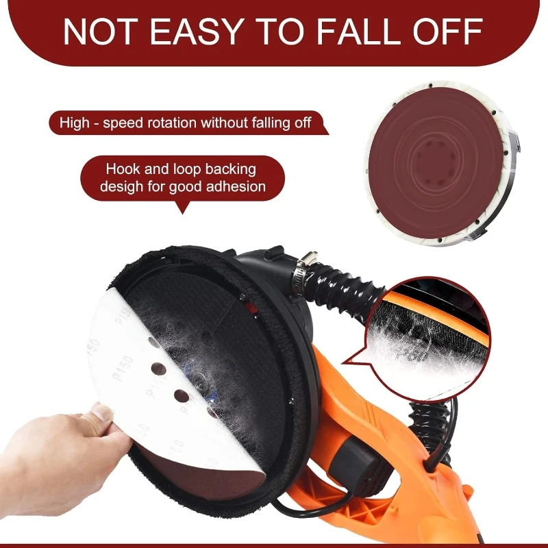 225mm 9-inch 8-hole sanding machine sandpaper, suitable for woodworking metal grinding and polishing tools, 40-2000grit