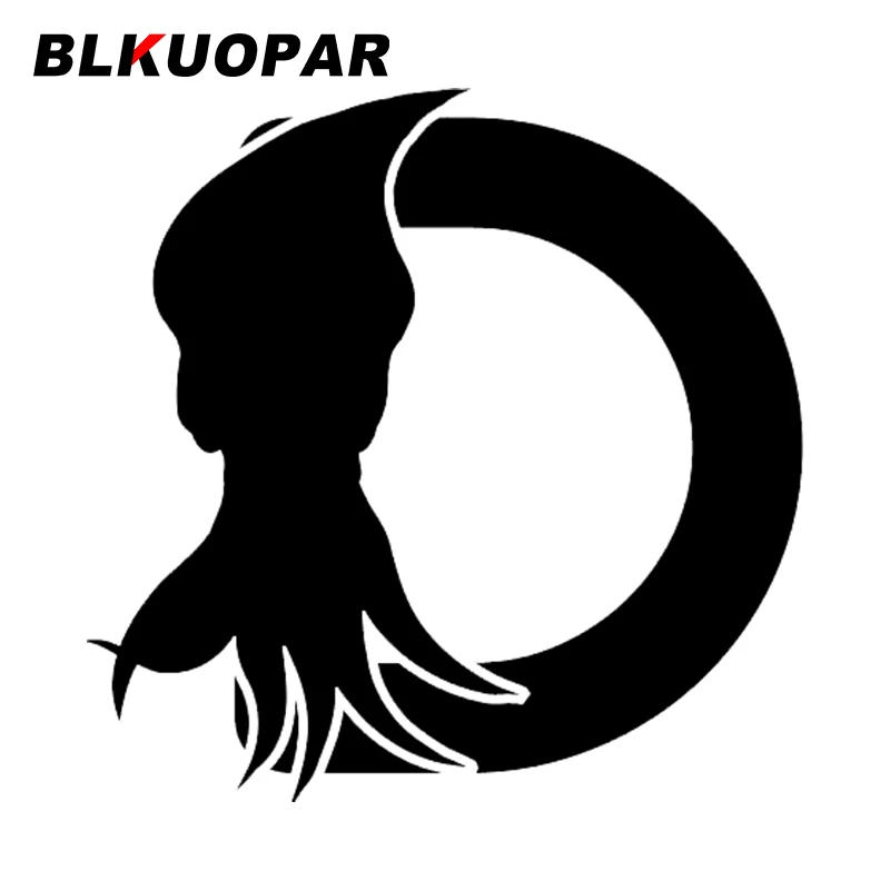 BLKUOPAR for Initial Letter D With Squid Car Sticker Funny Scratch-Proof Decal Waterproof Trunk Bumper Motorcycle Decoration