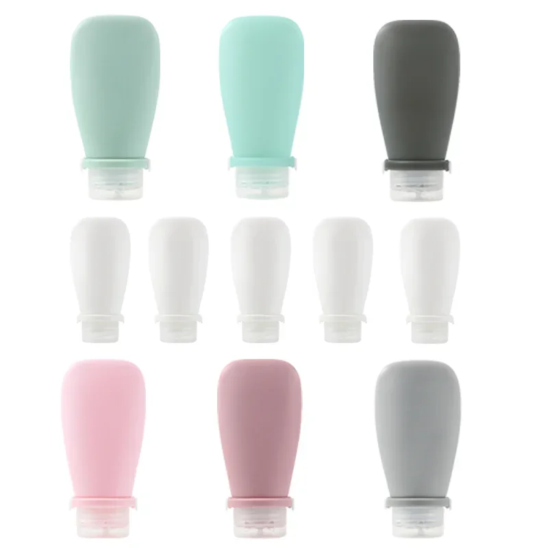 50Pcs 38ml/60ml/90ml Silicone Dispenser Cosmetic Lotion Short-term Travel Portable Set Storage Bottle Squeeze Bottle