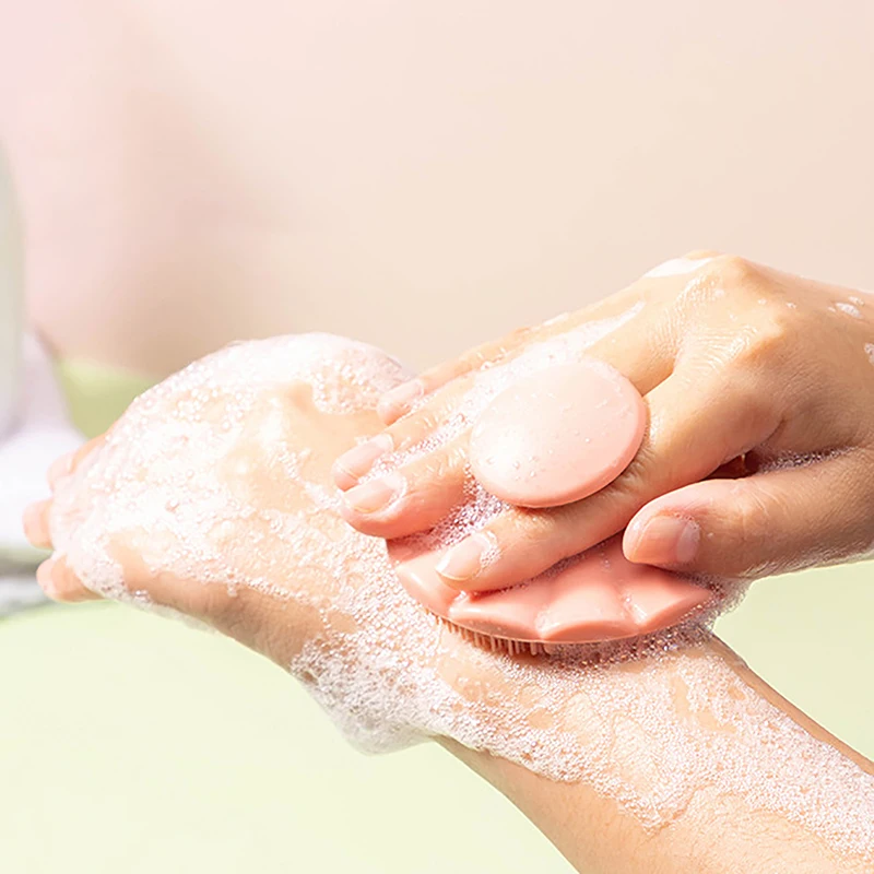 Spazzola per la pulizia del viso in silicone morbido Spazzola per la pulizia del viso dei pori profondi Cura della pelle Scrub Strumento per la pulizia Massaggio da barba Spazzola esfoliante per il viso