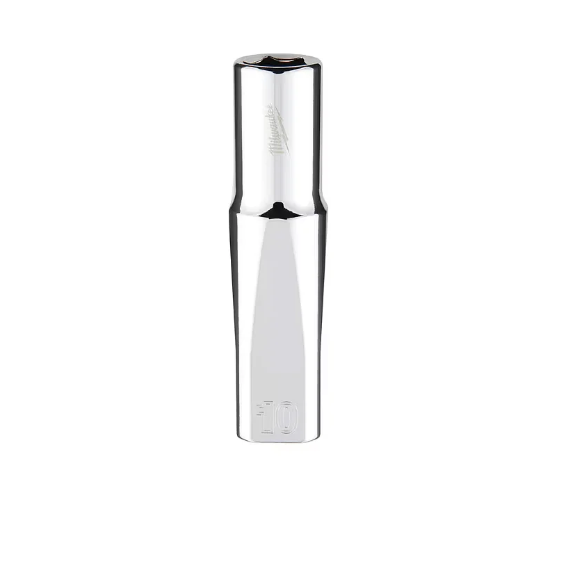 

3/8 in. Drive 10mm Metric 6-Point Deep Socket with FOUR FLAT Sides