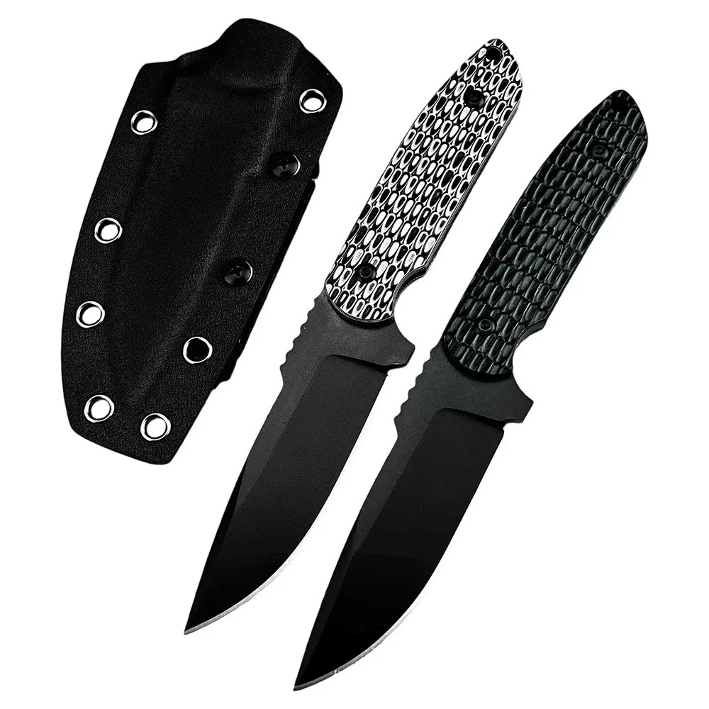 High-Quality Fixed Blade Knife 8Cr13MoV Steel G10 Grip Outdoor Forest Exploration Companion Sheath Included