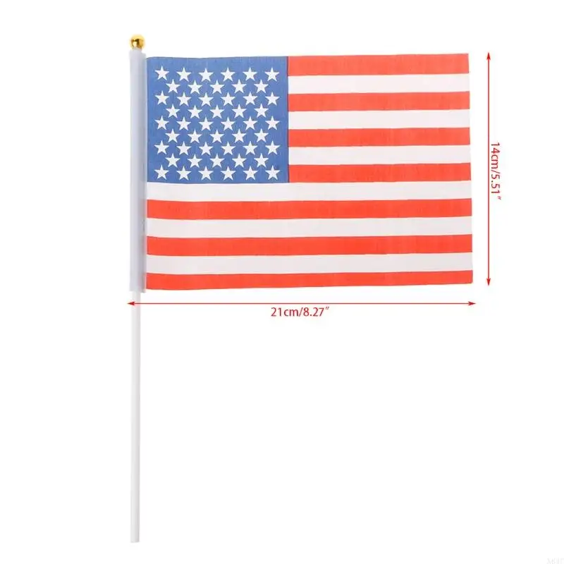 N84C 5 PCS Mini American US USA Bendera Nasional Tangan Melambai Kecil Untuk Polandia