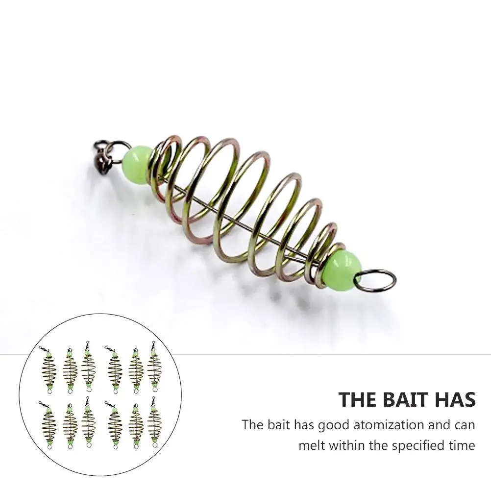 24 Pcs Luminous Bead Spring Bait Method Feeder Carp Fishing Ribalciki Signs Lure Storage Work for