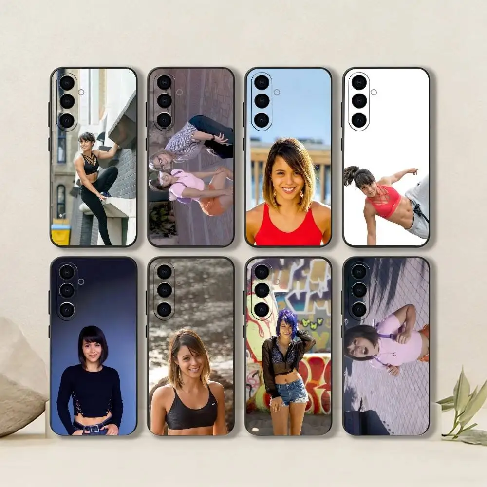 Lorena Abreu - Funda de silicona negra suave para Samsung Galaxy A73,A72,A71,A70,A53,A52,A51