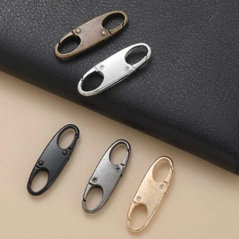 4Pcs New Silver S-Shaped Zipper Lock Clip Alloy Portable Metal Detachable Carabiner Universal Mini Snap Hook Luggage Bag Parts