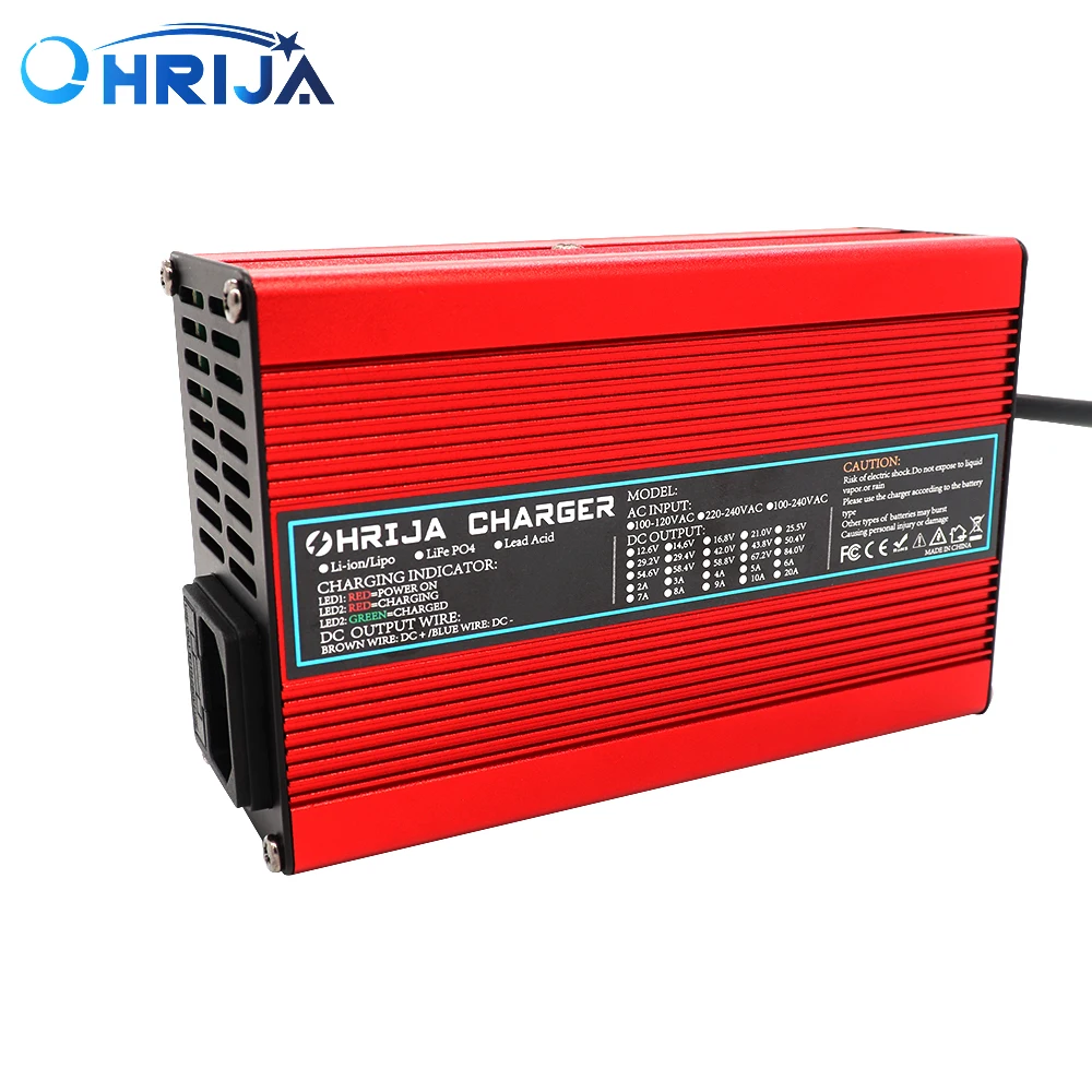 84V  3.5A Charger Smart Aluminum Case Is Suitable For 20S 74V  Outdoor Lithium Ion Battery Car Balance Car Safe And Stable