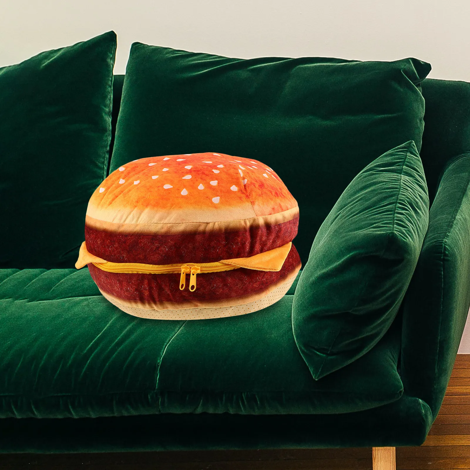 Hamburger Pillow Stuffed Cheese 3D Soft Food Cushion Funny Decorative Throw Home Sofa Bed Living Room Comfortable Novelty