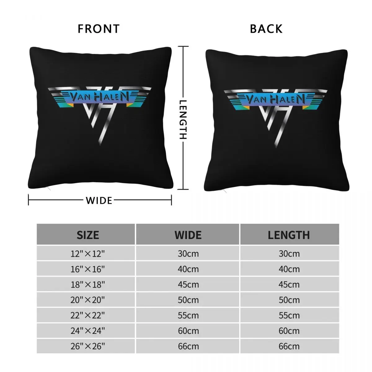 Van Halen Dance The Night Away Square Pillowcase Polyester Linen Velvet Creative Zip Decor Throw Pillow Case Home Cushion Cover