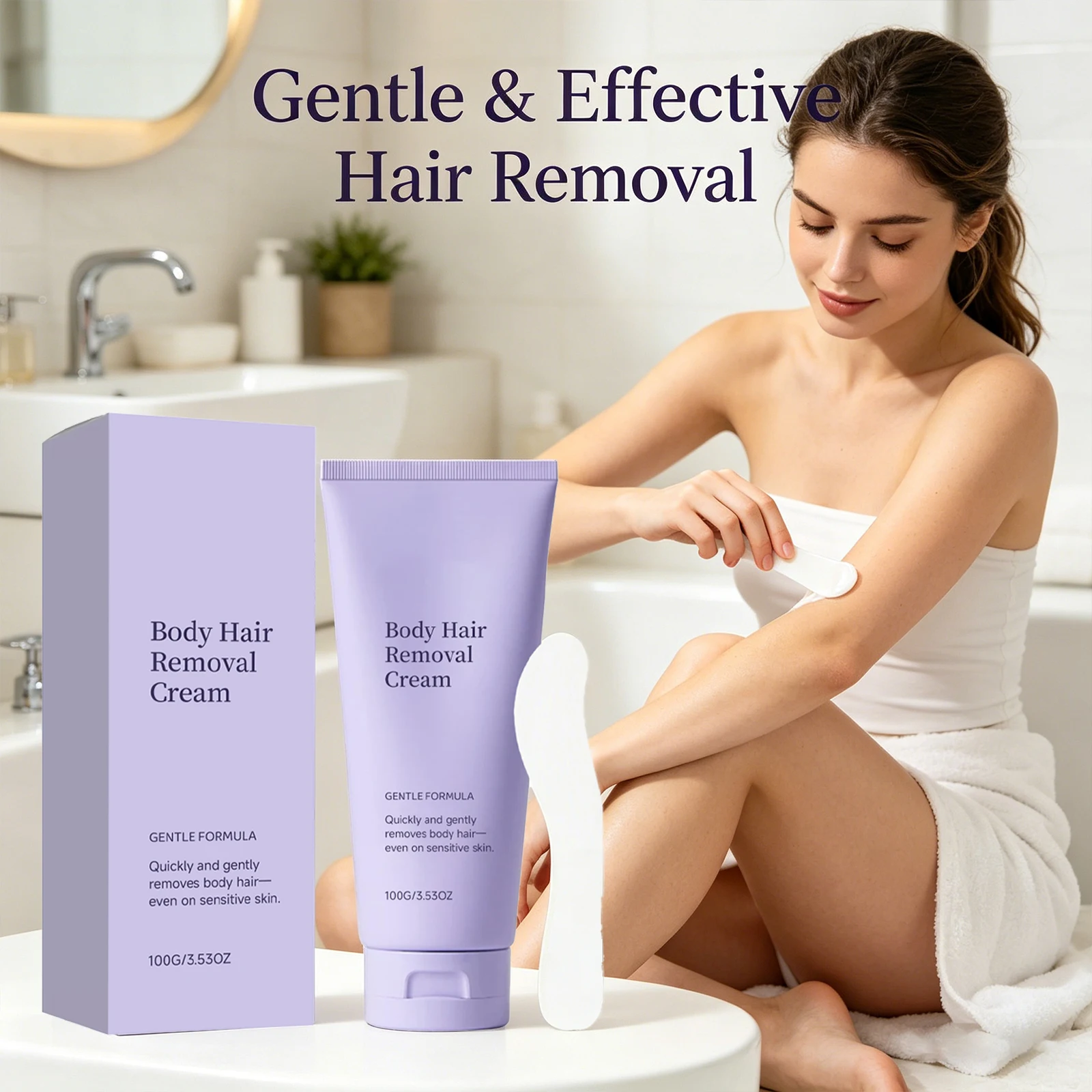 Body Hair Removal Cream Moisturizing Gently Removing Fine Hairs Smoothing Skin Non-irritating Control Oil Refreshing Skin Care