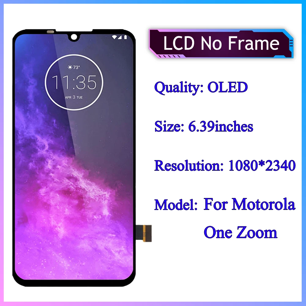 6.39 AMOLED LCD for Motorola One Zoom XT2010