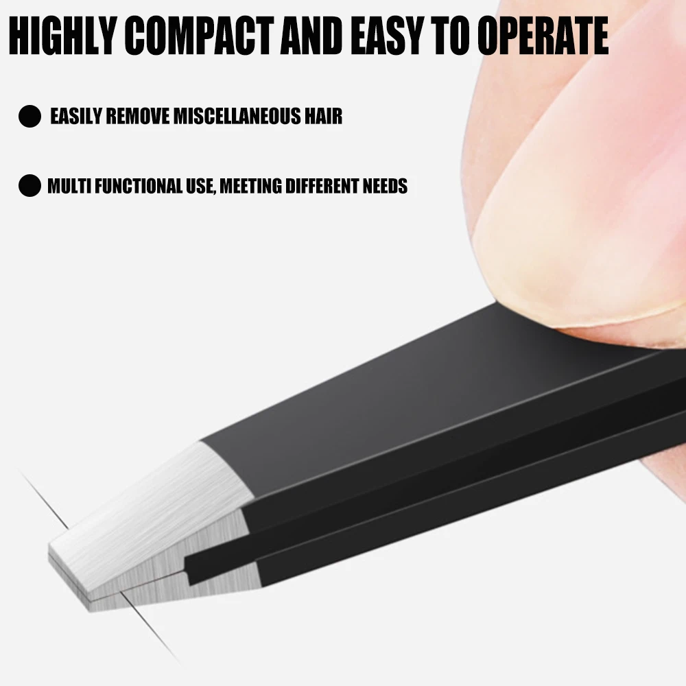 Conjunto de pinças de sobrancelha profissional, 6/8 peças, aço inoxidável, com faca de sobrancelha, tesoura para beleza, ferramenta de remoção de pelos faciais