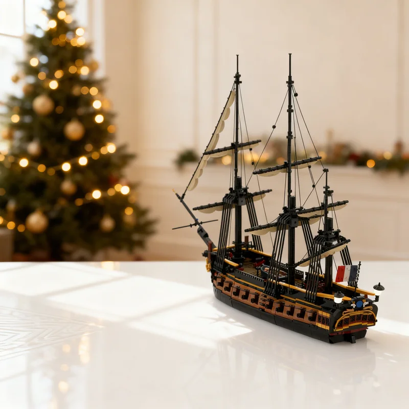 

3403pcs MOC La Loutre French Frigate Pirates Model Building Blocks Creative DIY Gift Display Decor Assemble Premium Adult Kids