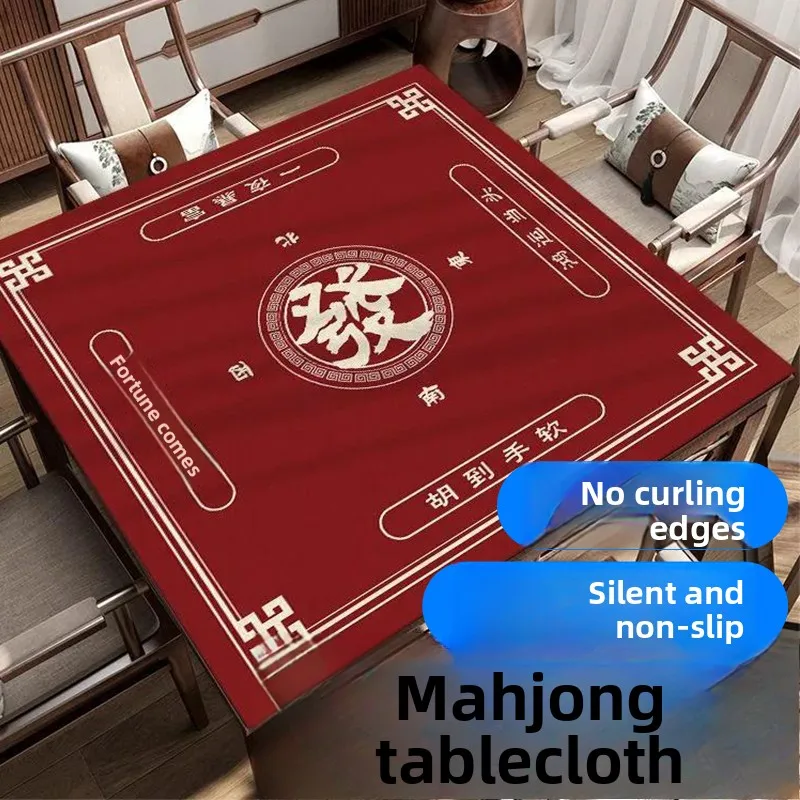 

Thickened Anti-slip Noise Reduction Mahjong Tablecloth Special Table Mat New Model Square Poker Mat for Card Game Room