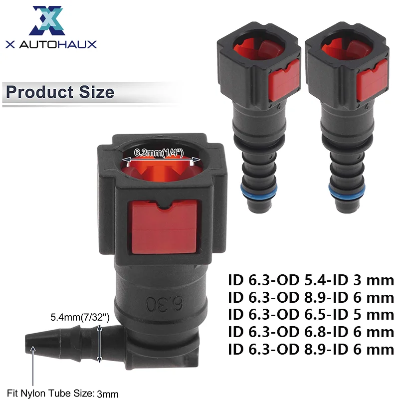 

X Autohaux Car Fuel Line Quick Release Auto Fuel Line Quick Connector Diesel Heater Hose Seal Fittings Plastic Replacement Part