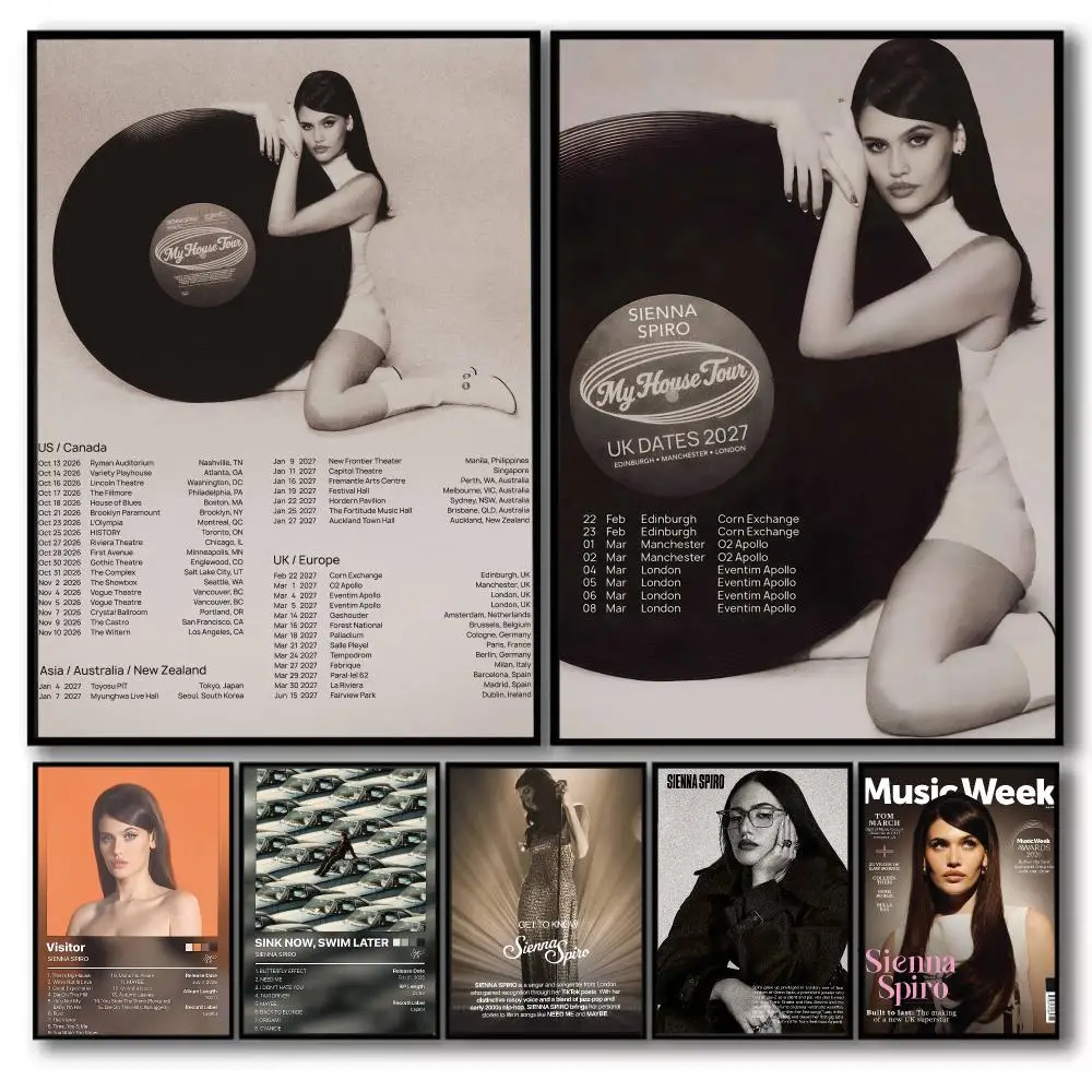 Pop S-Sienna Spiro Album Poster PP Wanddekoration Poster Promi-Musik-Kunstdrucke Schlafzimmer Büro Geschenk