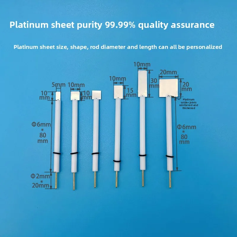 Pt electrode for electrolytic analysis 10 * 10 * 0.1mm working Pt pure platinum experimental counter electrode