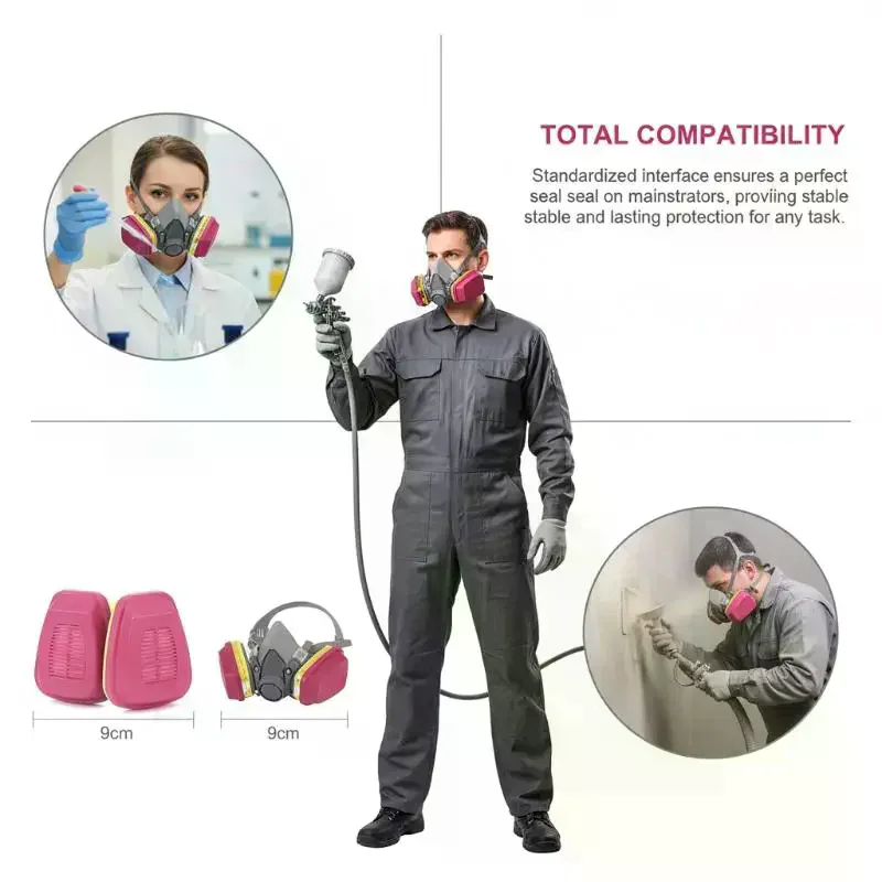 60926 60923 60921 Gas Mask Filter Box MultiGas Vapor  Easy Install Replacement for Chemical Dust Factory Protection view 5