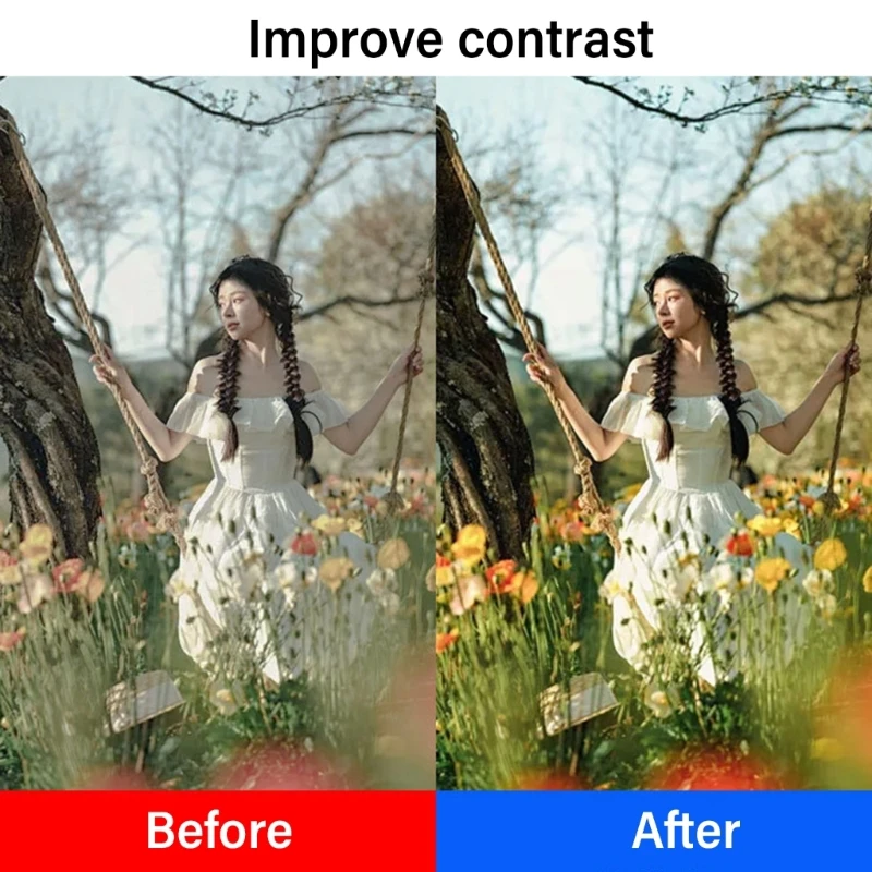 Square Camera Lens Hood Adapter Set Improved Photography Contrast Fits Standard Mirrorless Lenses 37/39/40.5/46/43/49mm