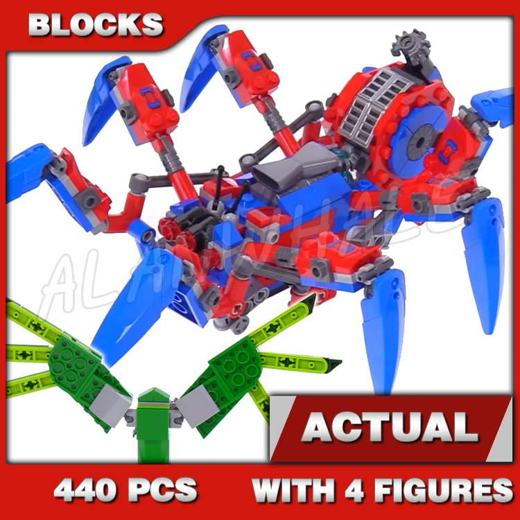 

440pcs Super Fighter Spider Crawler Sandbase with Hidden Diamond Elements Sand 11187 Building Blocks Toys Compatible With Model