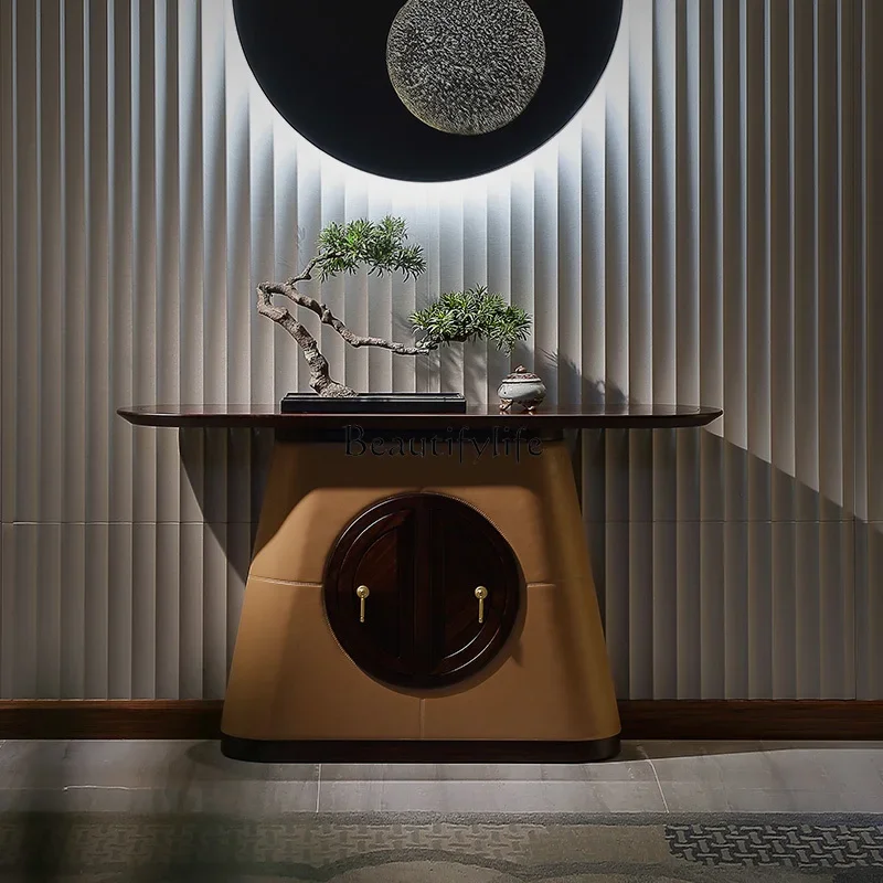 

ls 04Light luxury door cabinet Modern simple side cabinet New Chinese ebony solid wood