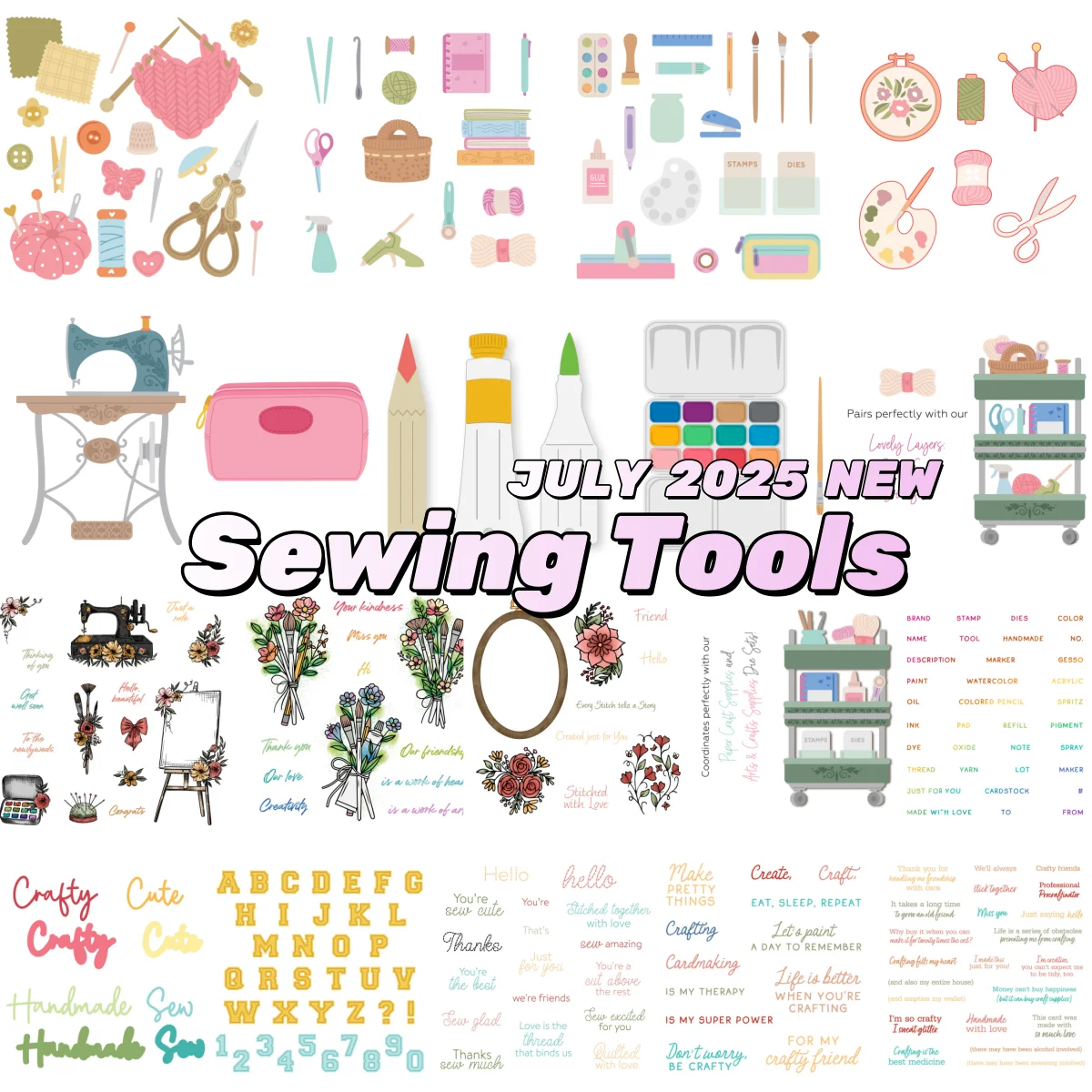 

2025 Sewing Tools Floral Clear Stamps Metal Cutting Die Hot Foil Stencil for DIY Making Card Scrapbook Craft Template Decoration