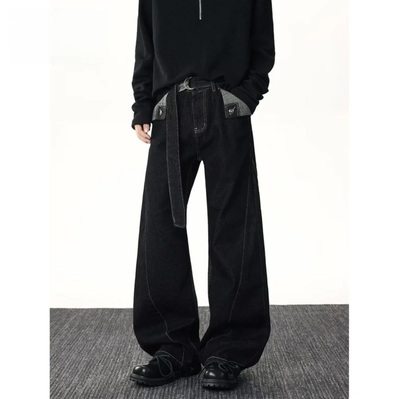 

Мужские джинсы в стиле хип-хоп в Гонконге, новые летние джинсы с буквенным принтом, модные модные хлопковые и полиэстеровые дышащие конусные джинсы