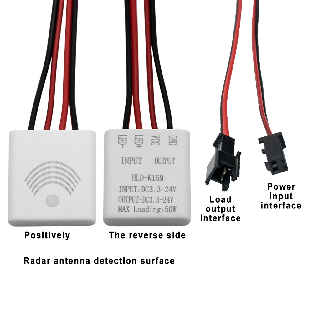 Sakelar Sensor Gerak Microwave 5.8GHz DC 3.3-24V 50W Modul Sensor Radar Detektor Gerak Sensitivitas Tinggi