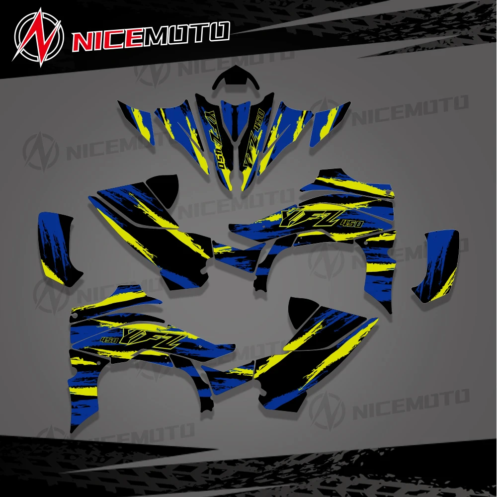 

NICEMOTO Grapgics Background Decal Sticker Kit for YAMAHA YFZ450R 7YFZ 450R 450 R 2014-2022 2015 2016 2017 2019 2020 Decoration