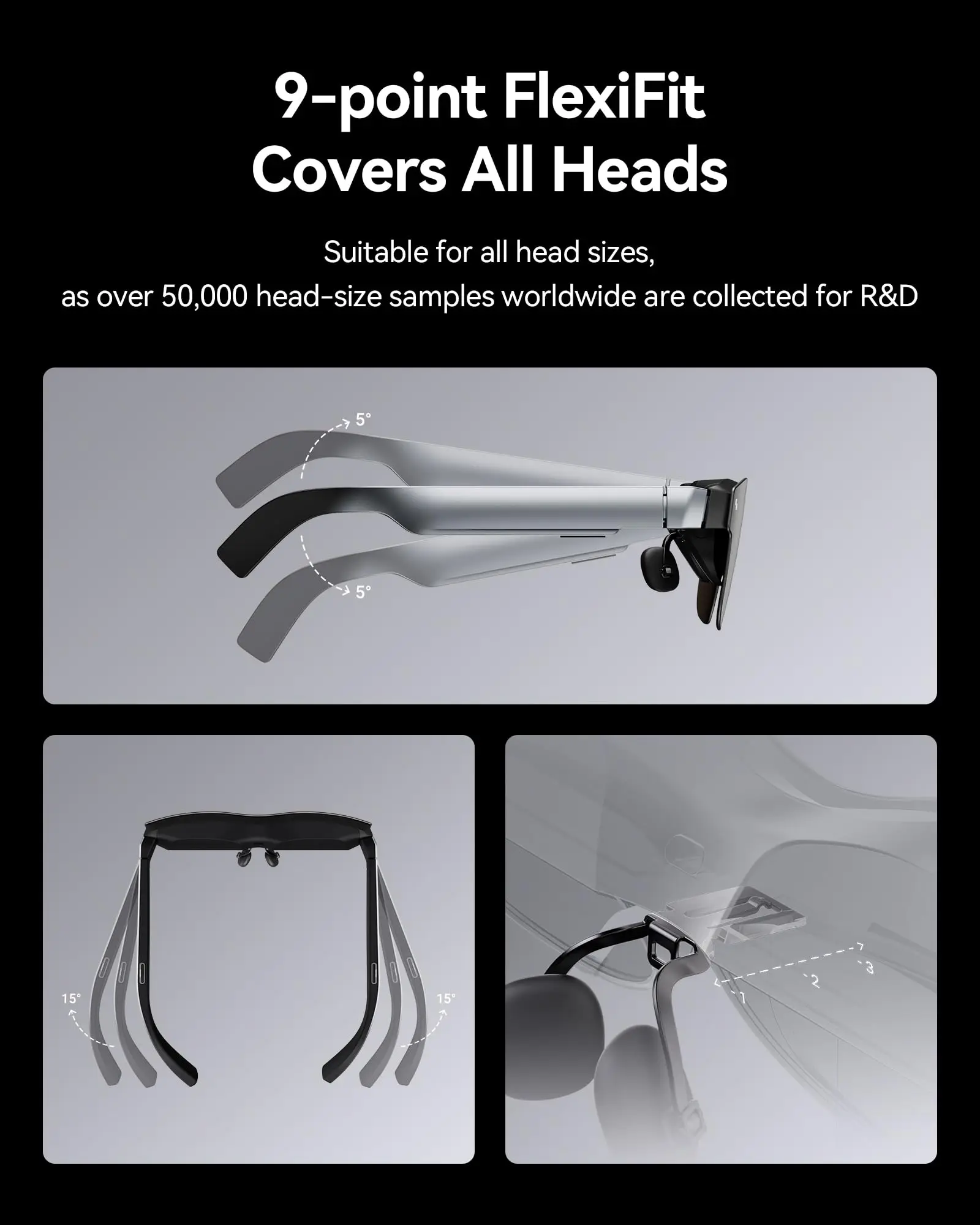 แว่นตา RAYNEO Air 2s AR/XR - ลําโพง 4 ตัว, จอแสดงผล OLED FHD 201" 120Hz 5000 Nits