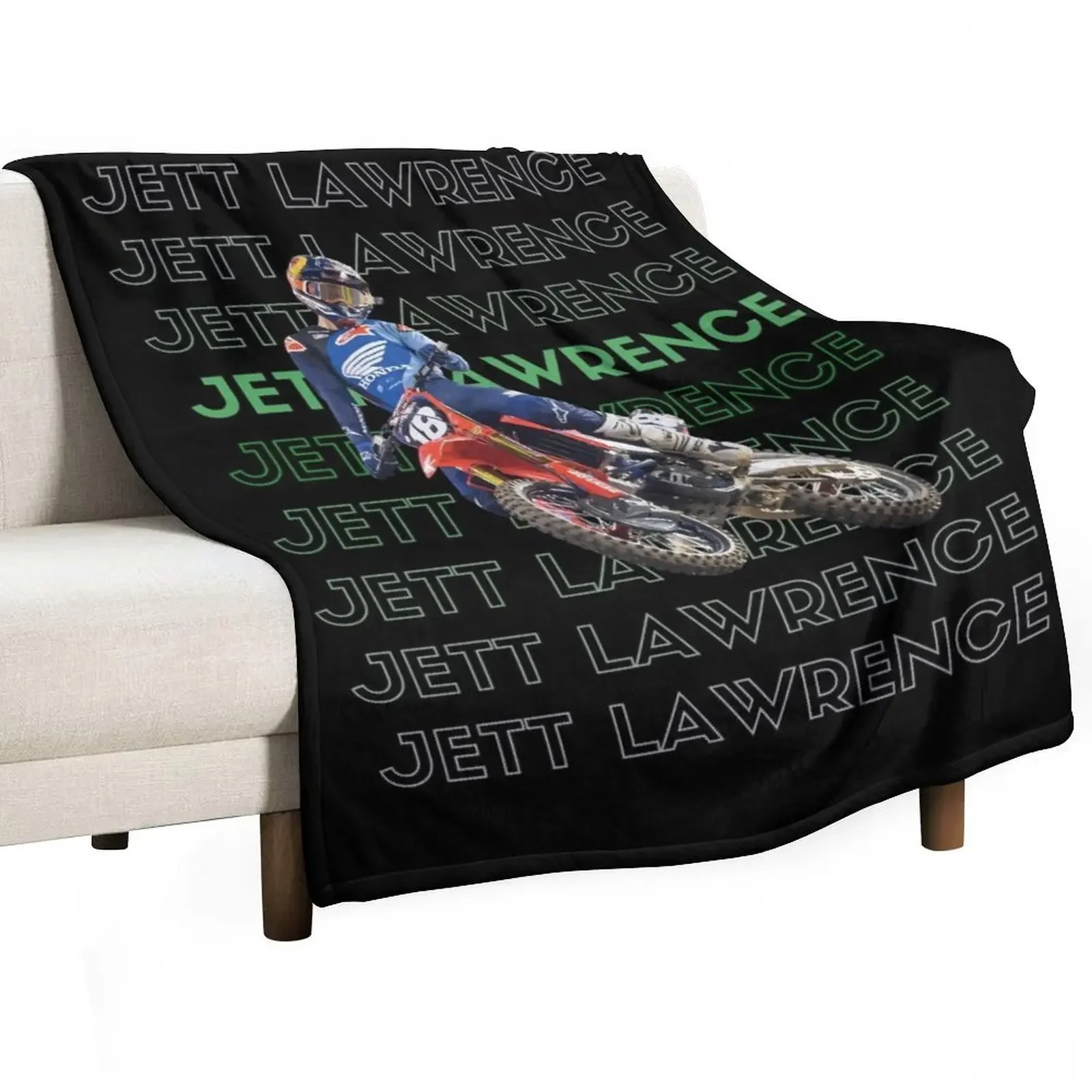 Jett Lawrence Classic Sticker Throw Blanket Luxury Brand Extra Large Throw Soft Big Blankets