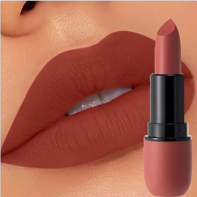 6 stks/partij 6 Kleuren Sexy Matte Lippenstift Waterdicht Langdurige Kleur non-stick Fluwelen Lippen Contour Potlood Vrouw Make-Up cosmetica