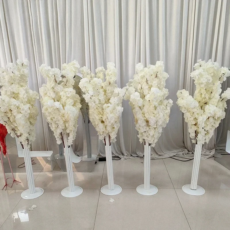 Wedding Stage Walkway Aisle Decoration White Artificial Cherry Blossom Tree