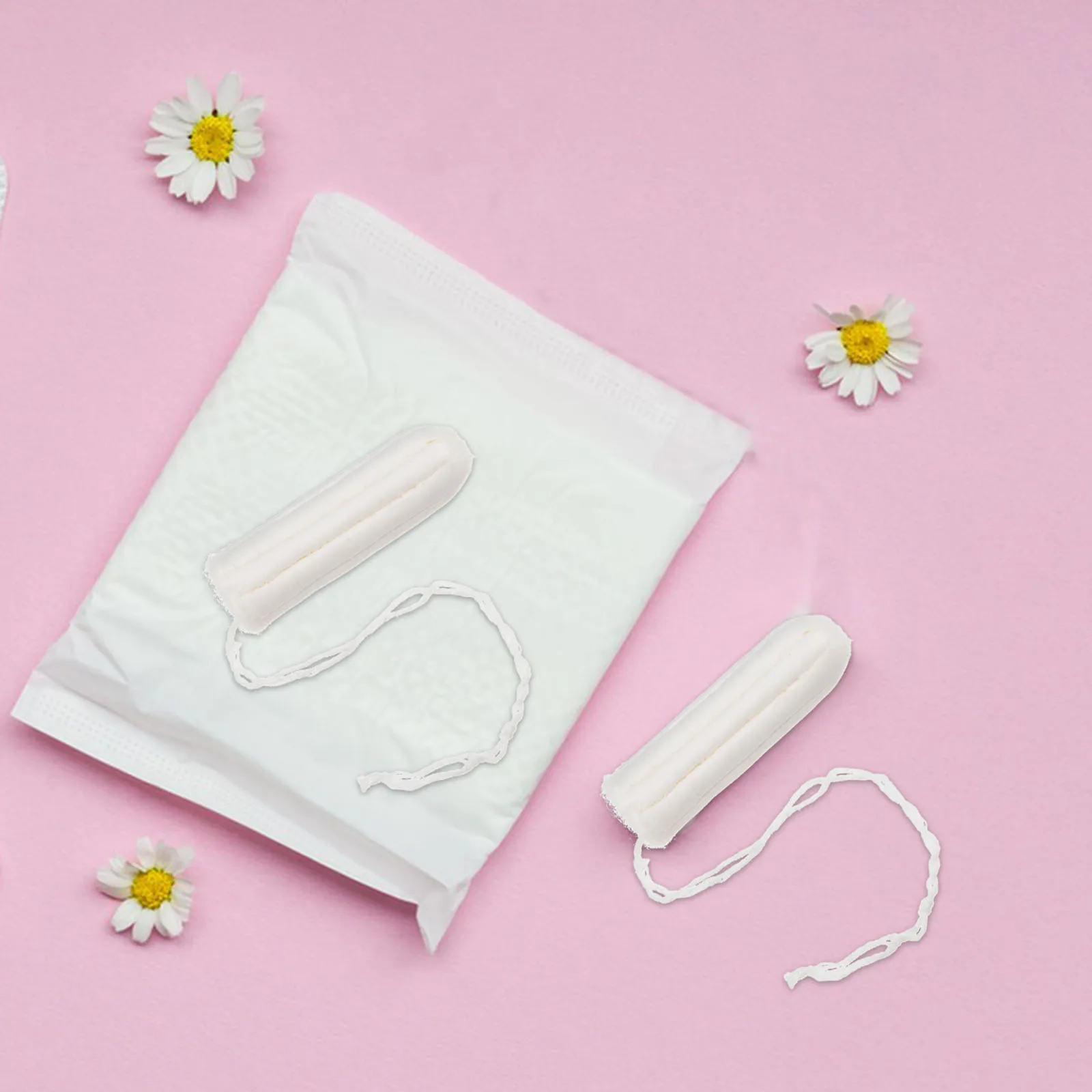 

30pcs Sanitary Tampons Cotton Core Day Night Use Lightweight Portable Female Menstrual Supplies Disposable Travel Essential