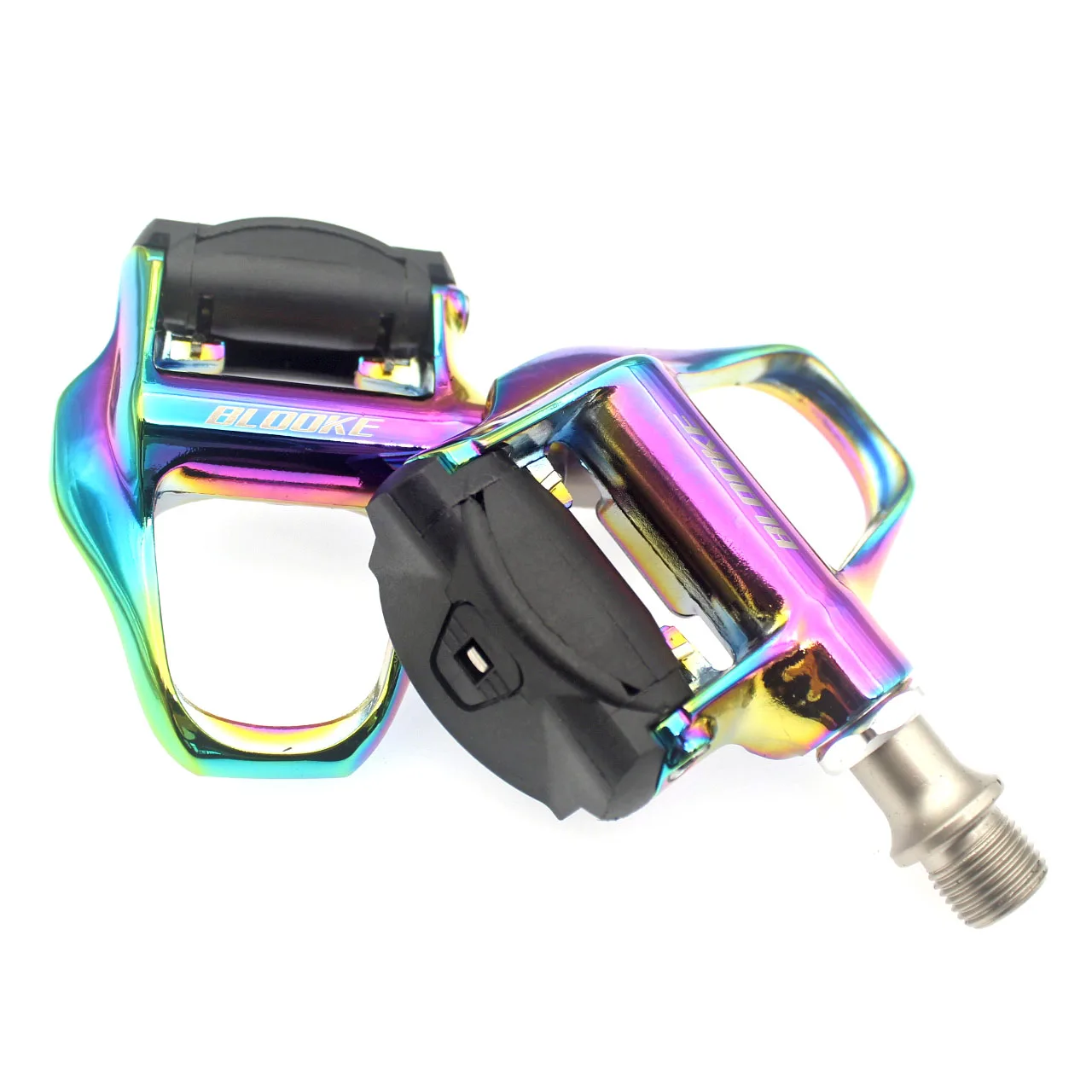 BLOOKE Road Bike Locking Clip Colorful Anti-Slip SPD SL Pedal Sepatu Cleat Self Clipless For Wellgo Road Bike Racing Riding