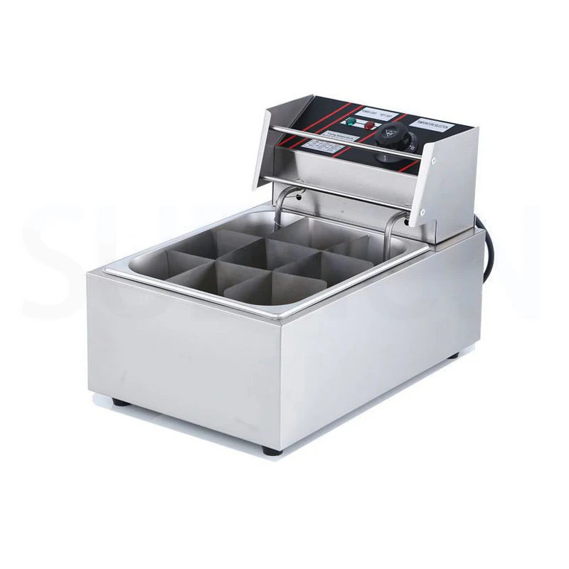 ماكينة طهي كانو من الفولاذ المقاوم للصدأ ، وعاء سيخ أرز كهربائي ، وعاء أودين ياباني ، 9 أقسام ، استخدام تجاري ، وعاء ساخن حار حار التوابل