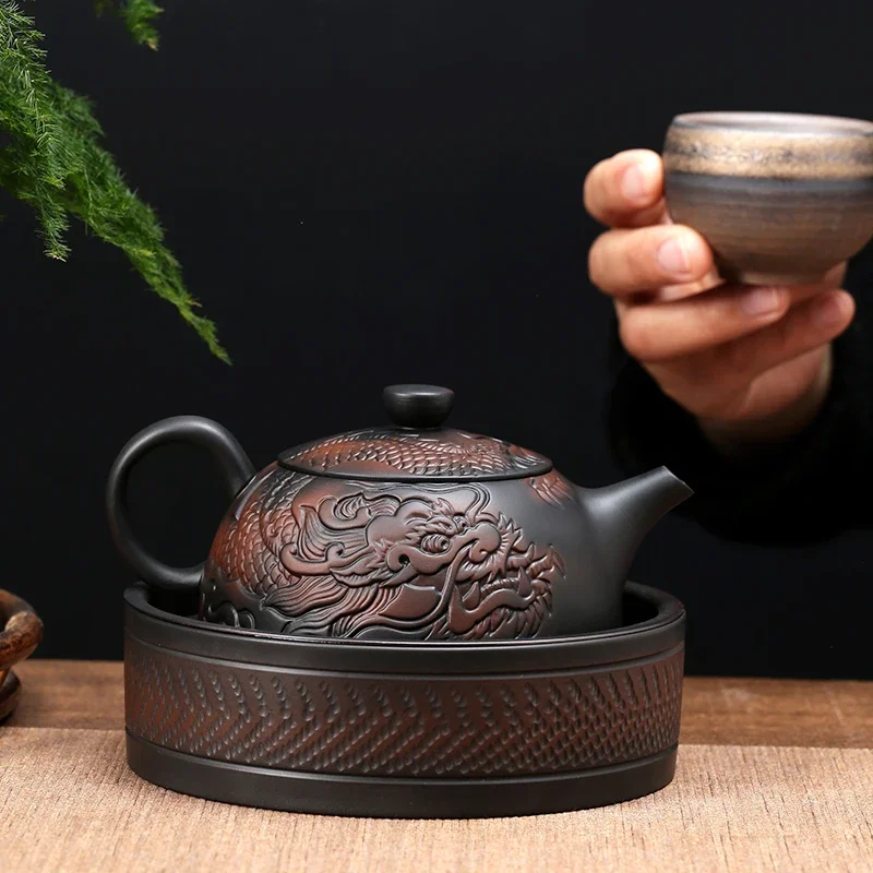 

Purple Pottery Teapot Tea Cup Tea Ceremony accessories Kung Fu Set Pure Handmade Teapot Teapot for Puer Tea Kettle