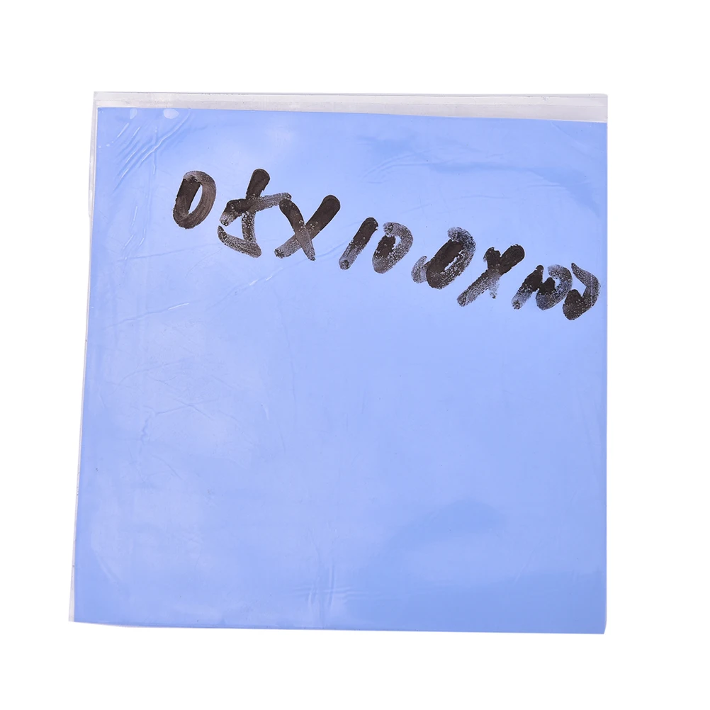 1PC Blue GPU CPU Heatsink Cooling Thermal Conductive Silicone Pad 100mmx100mmx0.5mm-F(x)