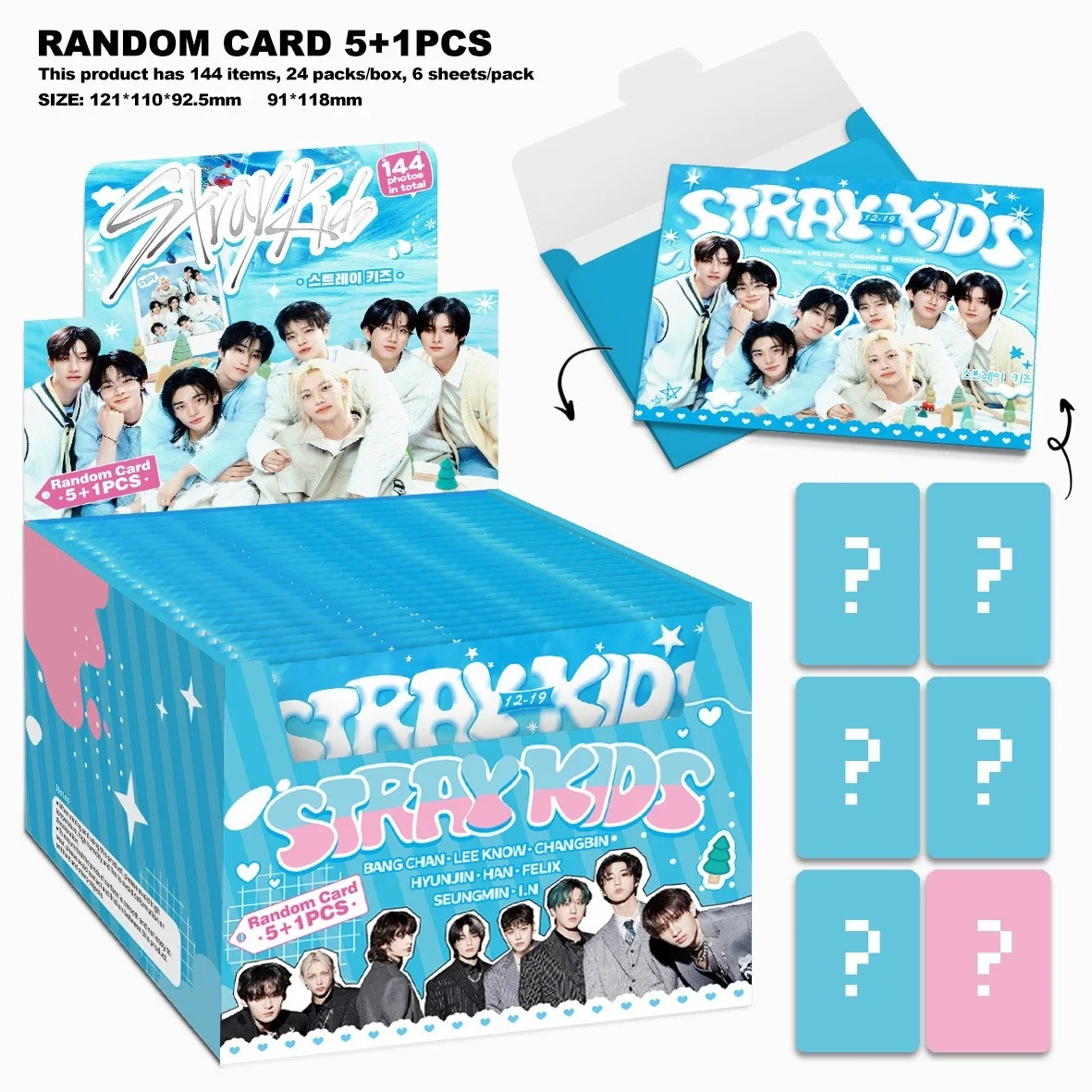 STRAYKIDS collezione di album piccolo pacchetto di buste di carte biglietto di auguri SKZOO star LOMO carta casuale 5 + 1 scatola cieca regalo