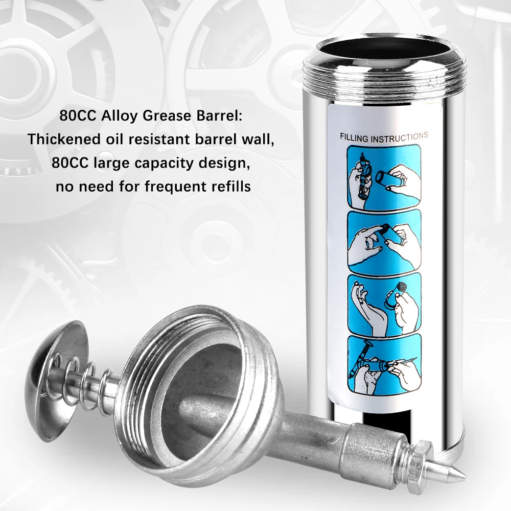 مسدس شحم صغير سبيكة 1000PSI مخرج ضغط مزيتة 80cc قدرة مزيتة أداة يدوية اكسسوارات السيارات آلة يده #2