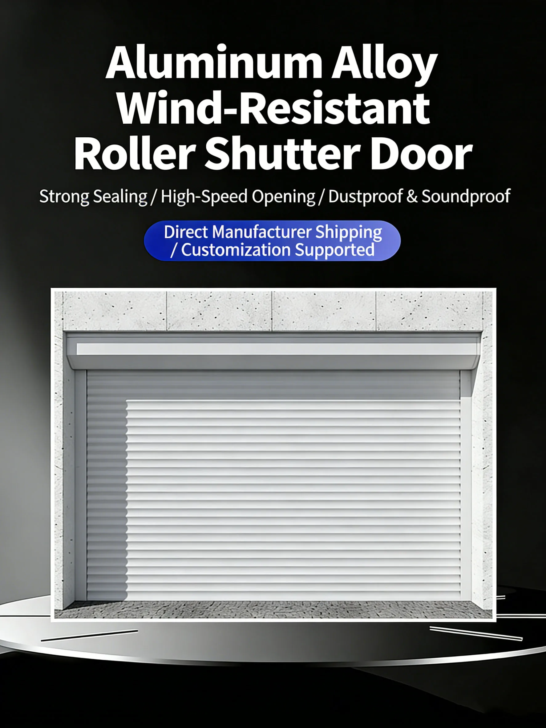 

Автоматическая роллетная дверь на заказ, ветрозащитная, из нержавеющей стали, с сеткой, из алюминиевого сплава, для фабрик, квартир, складов